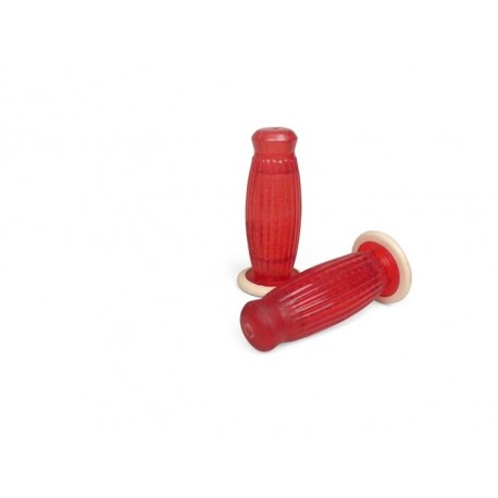 Puños Rojos Barrilete Bubble Superflex 20/22 para Vespa 150s faro redondo, Vespa 125 del año 58 al 63