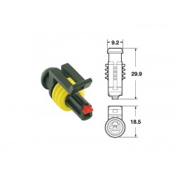 Kit enganche rápido especial 1 contacto siemple, resistente al agua, cable eléctrico entre 0,85 y 1,25mm