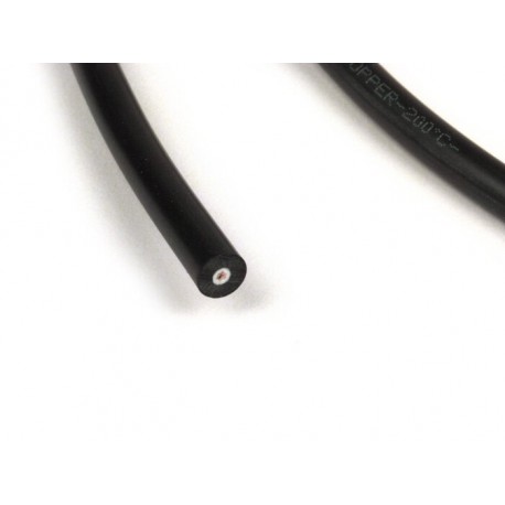 Cable bujía alta tensión BGM PRO, 7mm,silicona 3 capas,conductor de cobre de 1,5mm, hasta 200ºC,1 metro,negro