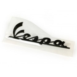 Anagrama cófano Vespa PX Disco, negro antracita,autoadhesivo (150x50mm),original Piaggio