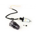 Intermitente manillar LED ahumado, homologado con marca E, 12V. Vespa 50/75,Super,SL,Primavera,CL,DS,150s,150 GS,150 Sprint,160