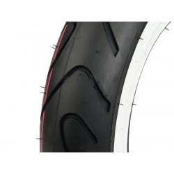 Neumático SAVA/MITAS MC18 banda blanca 3.50-10 pulgadas TL 51P