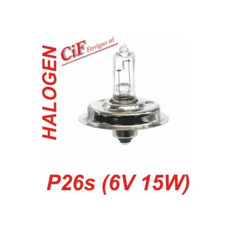 Lámpara Halógena 6V-15W P26s