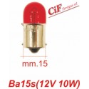 Bombilla BA 15s 12V-10W "Rojo" Luz Stop