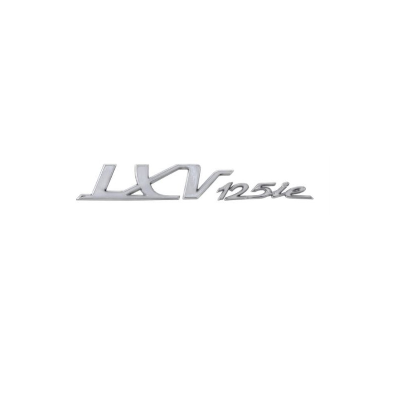 Letrero LXV 125 i.e, cófano para Vespa LXV 125cc, cromado, fijación adhesivo