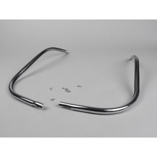 Bordón escudo metálico cromado en dos piezas, Vespa 50/75, Super, SL, Primavera