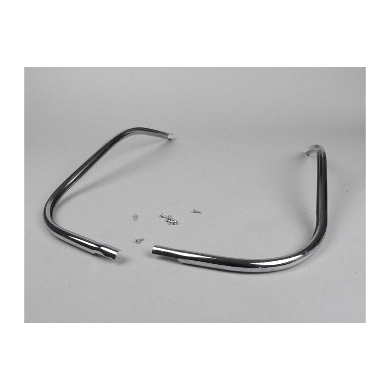 Bordón escudo metálico cromado en dos piezas, Vespa 50/75, Super, SL, Primavera