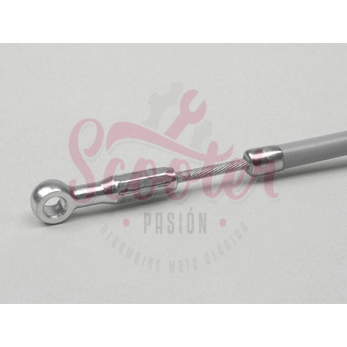 Cable Freno Trasero con funda gris Original Piaggio Vespa Px Disco, IRIS, TX, T5.