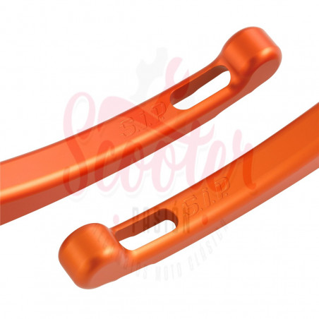 Juego manetas Sport SIP Naranja Mate en aluminio CNC para Vespa PX Disco