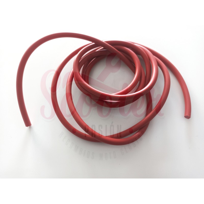Cable bujía rojo alta tensión D.7mm, 1 metro