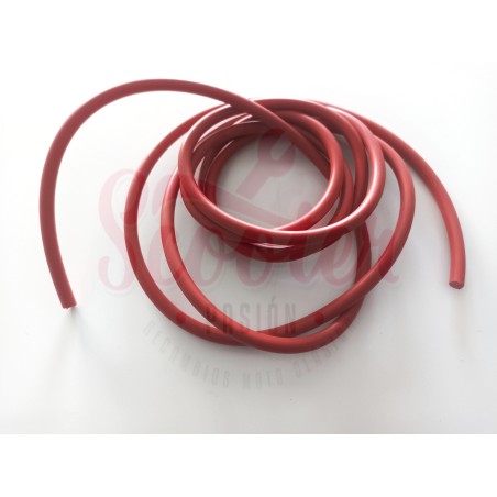 Cable bujía rojo alta tensión D.7mm, 1 metro