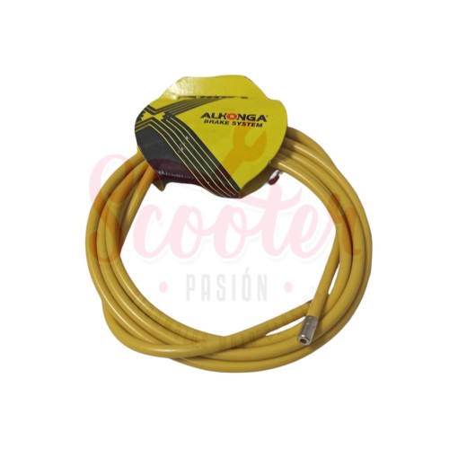 Funda Cable Amarilla acero laminado, 2 metros, diámetro 5mm