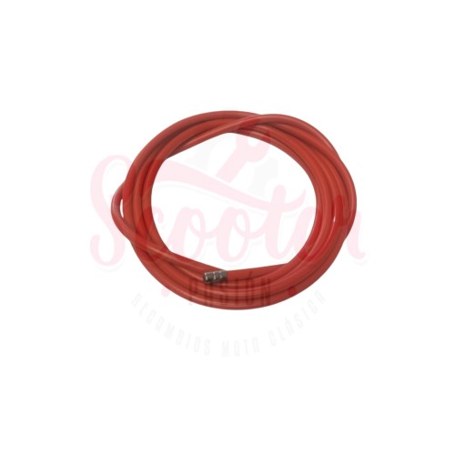Funda Cable Roja acero laminado, 2 metros, diámetro 5mm
