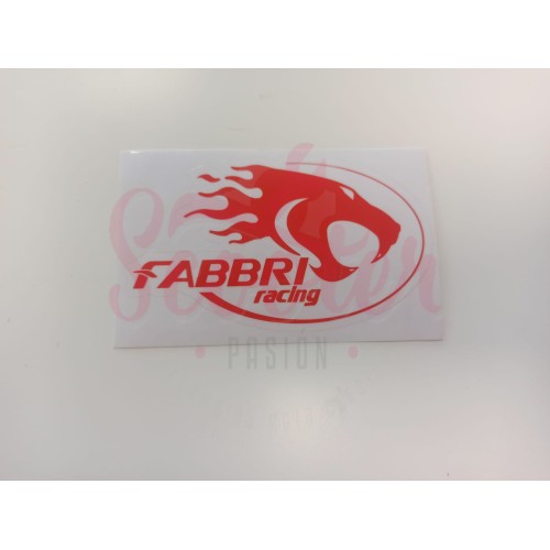Pegatina Fabbri Racing 12x7, rojo