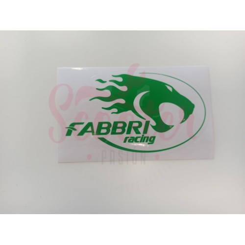 Pegatina Fabbri Racing 12x7, verde
