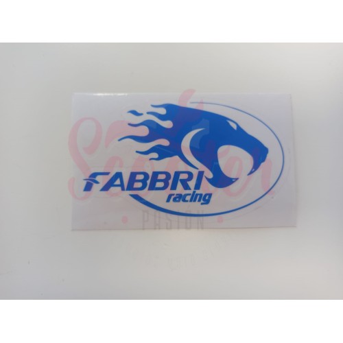 Pegatina Fabbri Racing 12x7, azul