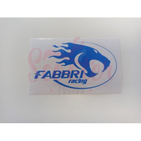 Pegatina Fabbri Racing 12x7, azul
