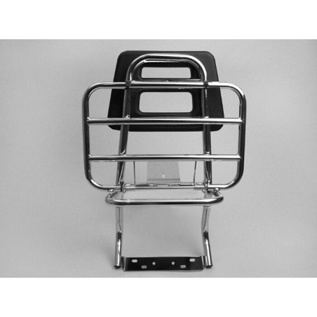 Portaequipajes Cromado Trasero con respaldo, Vespa PX Disco, IRIS, DN, DS, CL