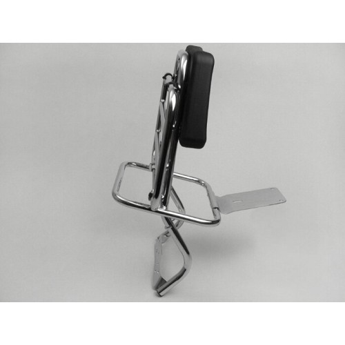 Portaequipajes Cromado Trasero con respaldo, Vespa PX Disco, IRIS, DN, DS, CL