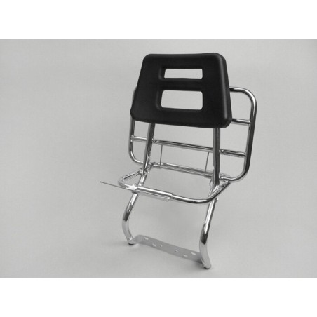 Portaequipajes Cromado Trasero con respaldo, Vespa PX Disco, IRIS, DN, DS, CL