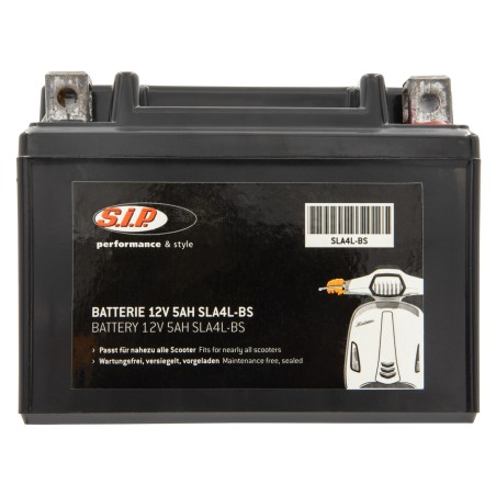 Batería 12V/5Ah, SLA4L-BS SIP, Vespa