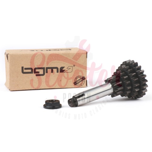 Eje Cambio Tren Fijo Piñón Múltiple BGM PRO Original 10-14-18-22 Vespa 75, Super, SL, Primavera, Junior, PKS, PK XL, FL