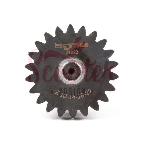 Eje Cambio Tren Fijo Piñón Múltiple BGM PRO Original 10-14-18-22 Vespa 75, Super, SL, Primavera, Junior, PKS, PK XL, FL