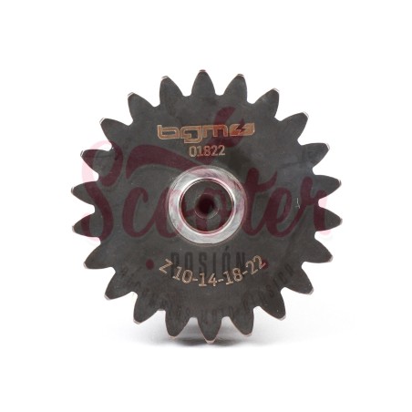 Eje Cambio Tren Fijo Piñón Múltiple BGM PRO Original 10-14-18-22 Vespa 75, Super, SL, Primavera, Junior, PKS, PK XL, FL