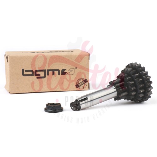 Eje Cambio Tren Fijo Piñón Múltiple BGM PRO Sport 10-14-18-21 (4ª corta) Vespa 75, Super, SL, Primavera, Junior, PKS, PK XL, FL