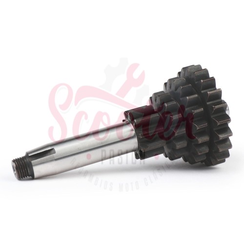 Eje Cambio Tren Fijo Piñón Múltiple BGM PRO Sport 10-14-18-21 (4ª corta) Vespa 75, Super, SL, Primavera, Junior, PKS, PK XL, FL