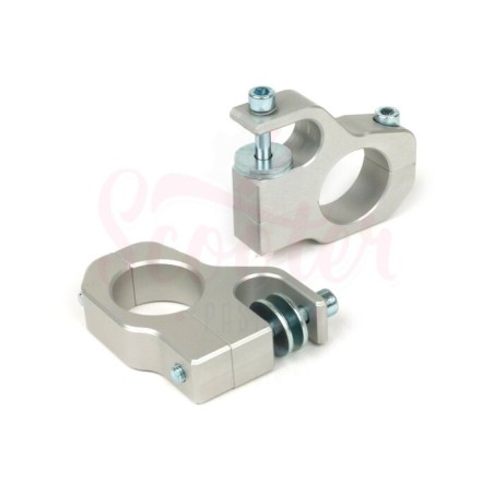 Soporte amortiguador superior BGM PRO aluminio CNC, plateado, Lambretta