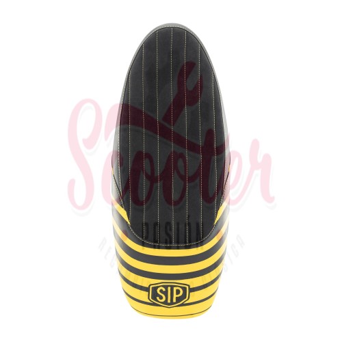 Asiento NISA Sport SIP 2020 Negro / Amarillo Vespa Super, SL, Primavera