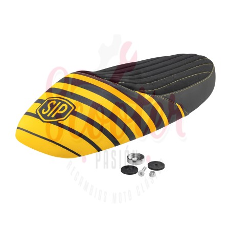 Asiento NISA Sport SIP 2020 Negro / Amarillo Vespa Super, SL, Primavera