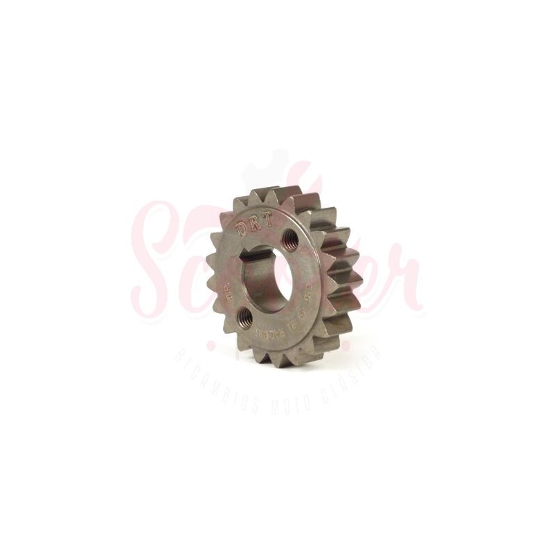 Piñón Campana Embrague DRT 21 Dientes Rectos Para Campana Embrague 72 Dientes Vespa 50/75, Super, SL, Primavera, PKS, PK XL, FL