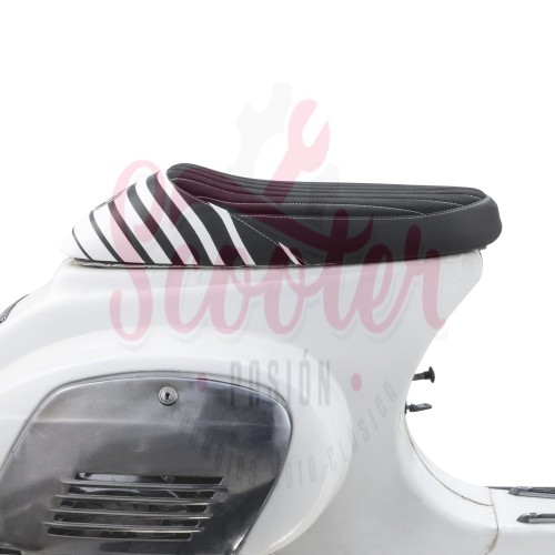 Asiento NISA Sport SIP 2020 Negro / Blanco Vespa Super, SL, Primavera