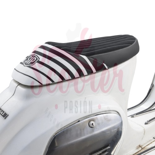 Asiento NISA Sport SIP 2020 Negro / Blanco Vespa Super, SL, Primavera