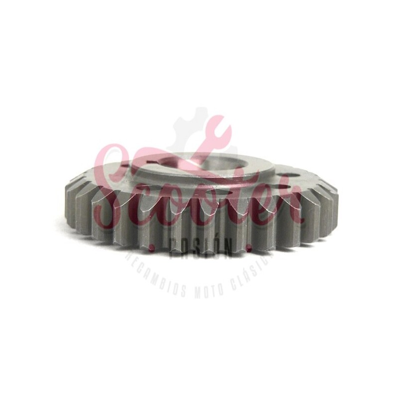 Piñón Campana Embrague BGM PRO 28 Dientes Rectos Para Campana Embrague 69 Dientes Vespa 75, Super, SL, Primavera, PKS, PK XL, FL