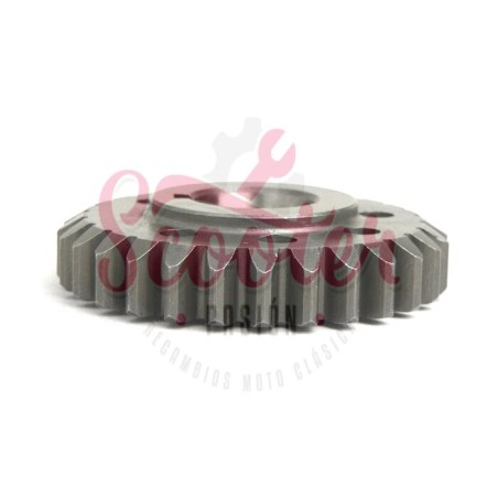 Piñón Campana Embrague BGM PRO 28 Dientes Rectos Para Campana Embrague 69 Dientes Vespa 75, Super, SL, Primavera, PKS, PK XL, FL