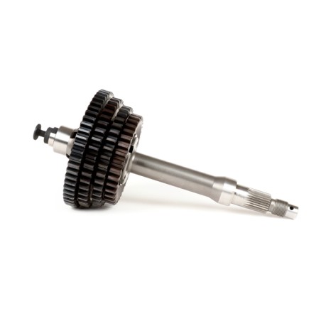 Eje Rueda Trasera con Piñones Caja de Cambio BGM PRO 1ª, 2ª, 3ª y 4ª Velocidad 57-42-38-35 Vespa PX Disco 200, TX, IRIS 200