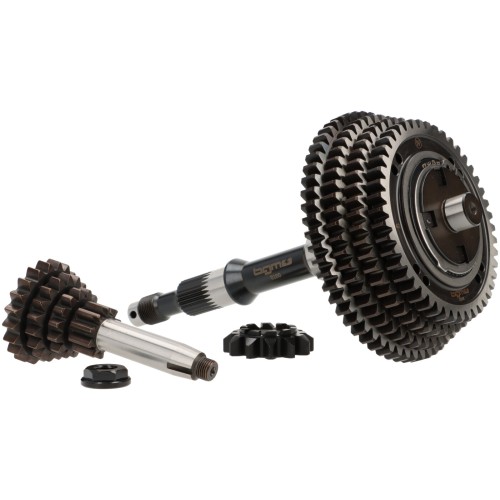 Eje Rueda Trasera con piñones Caja de Cambio Completa BGM PRO SPORT 1ª, 2ª, 3ª y 4ª Velocidad 58-54-50-46 Vespa PKS, PK XL, FL