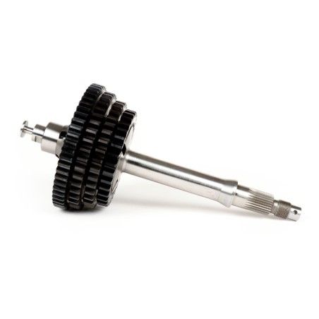 Eje Rueda Trasera con Piñones Caja de Cambio BGM PRO 1ª, 2ª, 3ª y 4ª Velocidad 57-42-38-35 Vespa DN, DS