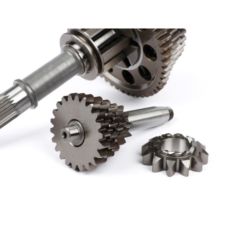 Eje Rueda Trasera Caja de Cambio Completa VMC RACING 5 Velocidades Desarrollo 11-56, 15-53, 18-50, 20-47, 22-46 Vespa