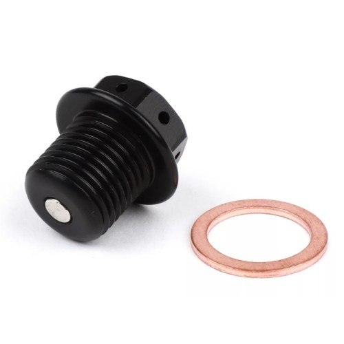 Tornillo Vaciado Aceite Imantado, CNC negro, Lambretta