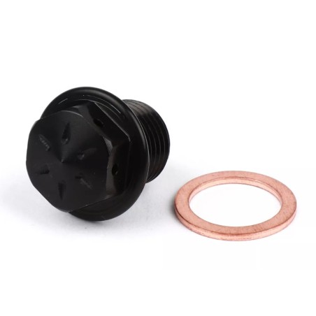 Tornillo Vaciado Aceite Imantado, CNC negro, Lambretta
