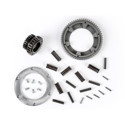 Piñón Campana Interior Embrague BENELLI 7 Muelles 22 Dientes Rectos Con Corona 61 Dientes Vespa DS, DN, IRIS, TX, T5