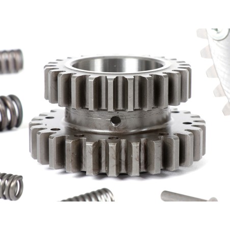 Piñón Campana Interior Embrague BENELLI 7 Muelles 22 Dientes Rectos Con Corona 61 Dientes Vespa DS, DN, IRIS, TX, T5