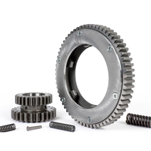 Piñón Campana Interior Embrague BENELLI 7 Muelles 22 Dientes Rectos Con Corona 61 Dientes Vespa DS, DN, IRIS, TX, T5