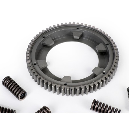 Piñón Campana Interior Embrague BENELLI 7 Muelles 22 Dientes Rectos Con Corona 64 Dientes Vespa DS, DN, IRIS, TX, T5