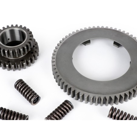 Piñón Campana Interior Embrague BENELLI 7 Muelles 22 Dientes Rectos Con Corona 65 Dientes Vespa DS, DN, IRIS, TX, T5
