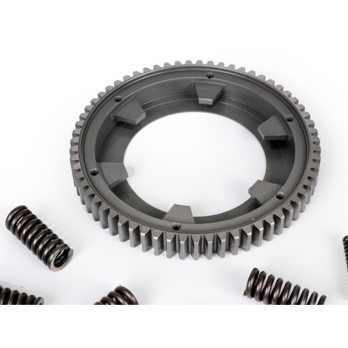 Piñón Campana Interior Embrague BENELLI 7 Muelles 22 Dientes Rectos Con Corona 65 Dientes Vespa DS, DN, IRIS, TX, T5